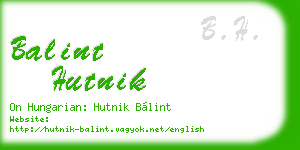 balint hutnik business card